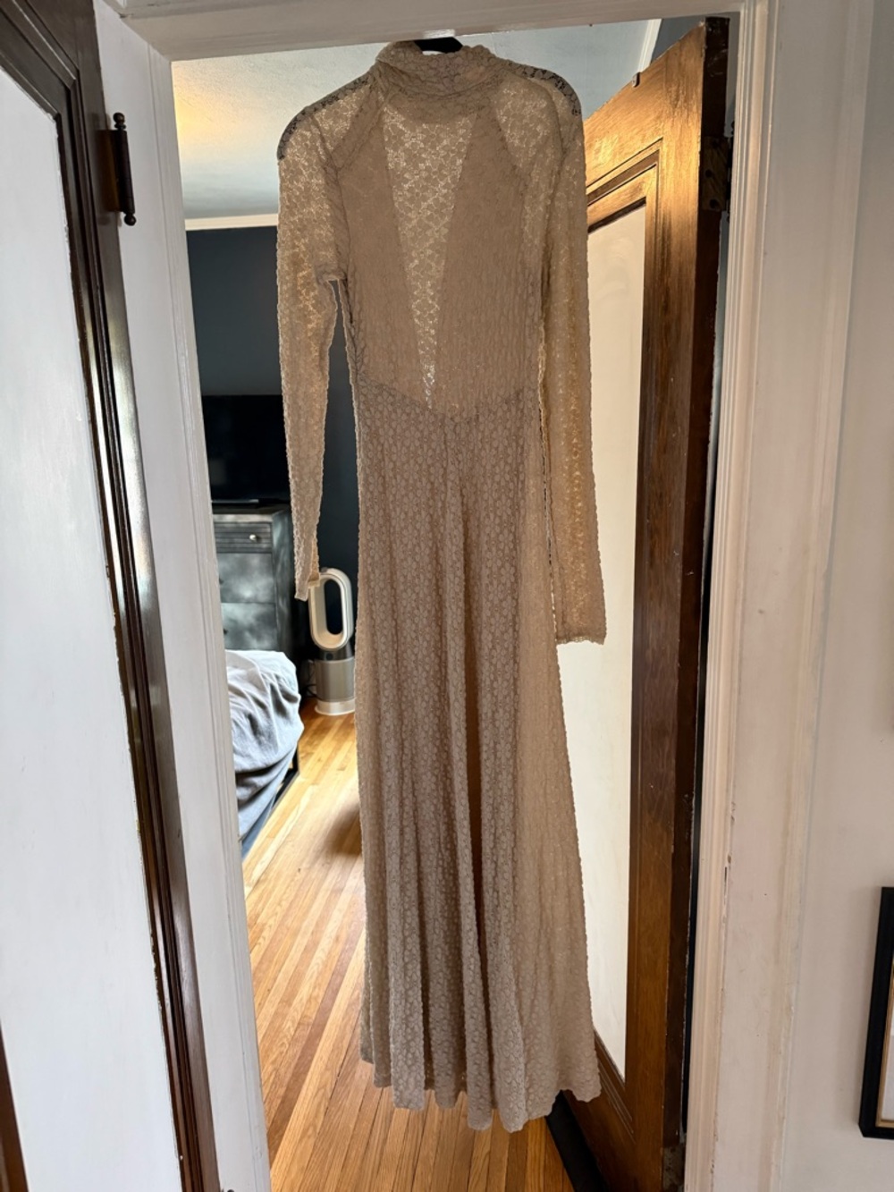 Free People Cream Lace Knit Maxi Dress - Picture 2 of 5